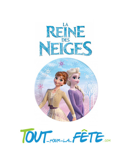 Lot de 8 assiettes La Reine Des Neiges ©