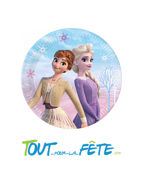 Lot de 8 assiettes La Reine Des Neiges ©