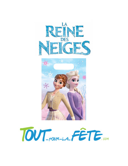 Lot de 6 sacs à cadeau La Reine Des Neiges ©
