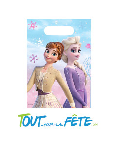 Lot de 6 sacs à cadeau La Reine Des Neiges ©