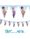 Guirlande de drapeaux en plastique La Reine Des Neiges