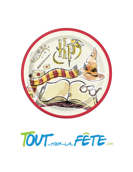 Lot de 8 assiettes en carton Harry Potter ©