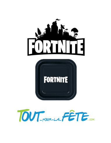 Lot de 8 assiettes fortnite © epic games