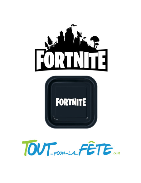Lot de 8 assiettes fortnite © epic games