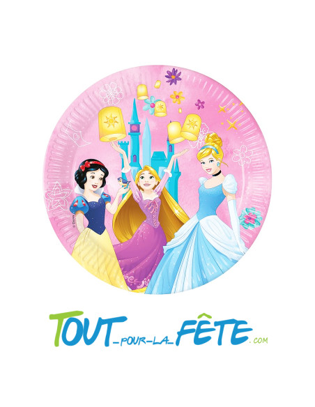 Lot de 8 assiettes Princesses Disney ©