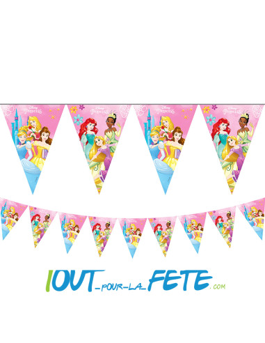 Guirlande de drapeaux Princesses Disney © 2.3 mètres