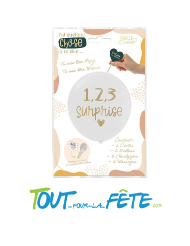 Carte ballon annonce Papy / Mamie