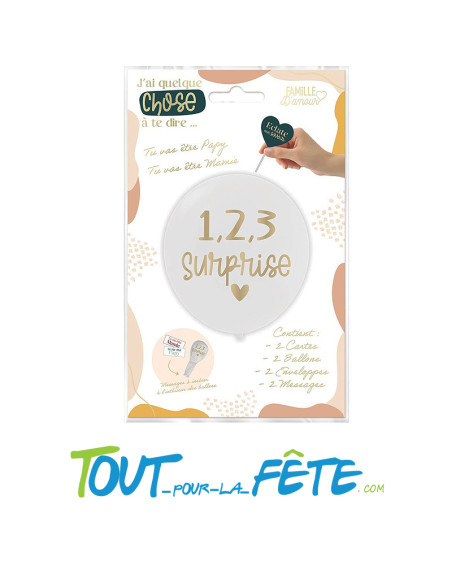 Carte ballon annonce Papy / Mamie