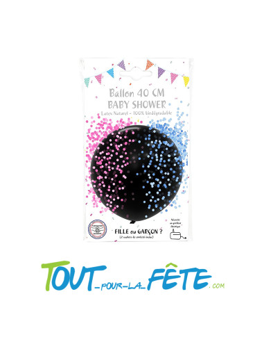 Ballon en latex noir gender reveal à percer...