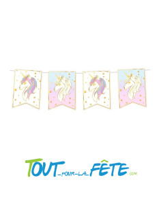 Guirlande de fanion licorne 3 mètres 2