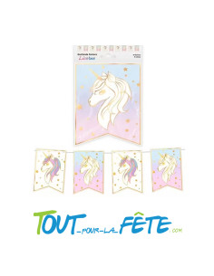 Guirlande de fanion licorne 3 mètres