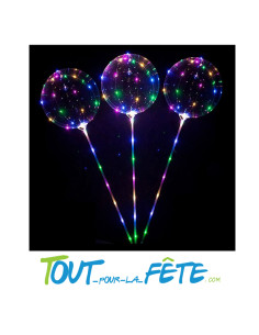 Ballon Transparent sur pied avec LED 40 cm 2
