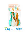 Lot de 6 Ballons Blanc, Menthe, Doré "Mon petit bébé" 30 cm
