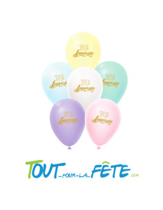 Sachet de 6 Ballons anniversaire multicolore 30cm