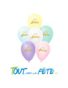 Sachet de 6 Ballons anniversaire multicolore 30cm