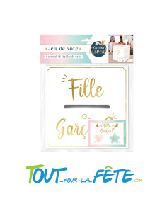 Jeu de vote Garçon ou Fille avec 16 bulletins 2