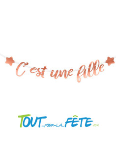 Guirlande C'est une Fille Rose Gold 2 mètres