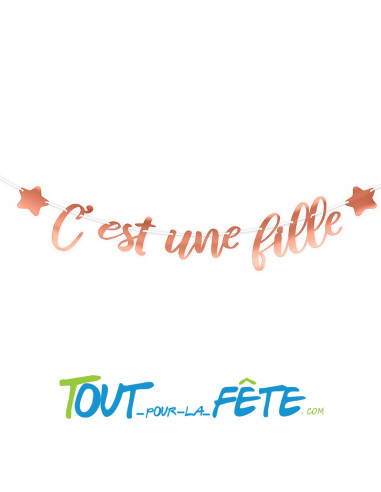 Guirlande C'est une Fille Rose Gold 2 mètres