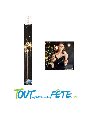 lot de 6 cierges magiques 40 cm
