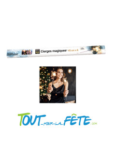 lot de 8 cierges magiques 45 cm