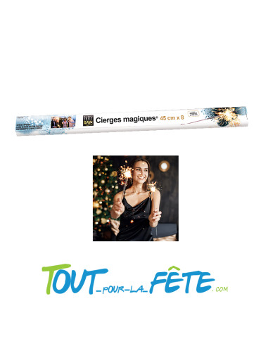 lot de 8 cierges magiques 45 cm