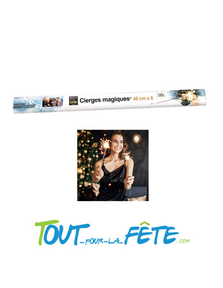 lot de 8 cierges magiques 45 cm