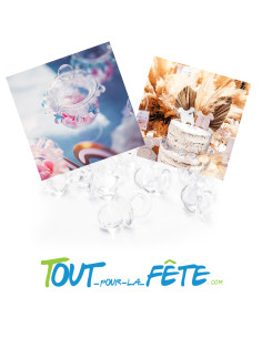 Décoration de table 24 mini tétines transparentes 2