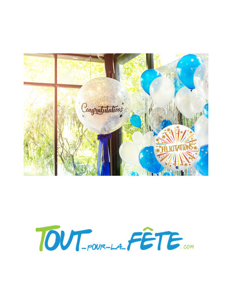 Ballon aluminium Félicitations Multicolore 46cm