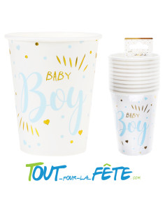Lot de 10 verres Baby Boy 27 cl 2