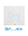 Lot de 20 serviettes Baby Boy 33 cm