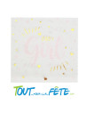 Lot de 20 serviettes Baby Girl 33 x 33 cm