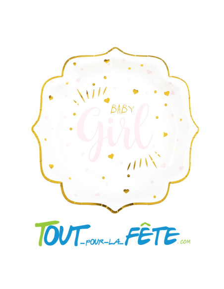 Lot de 10 assiettes Baby Girl