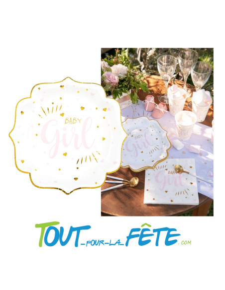 Lot de 10 assiettes Baby Girl