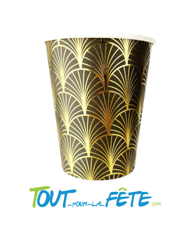 Lot de 8 gobelets GATSBY ANNÉE FOLLE 25 cl