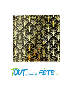 Lot de 16 serviettes GATSBY ANNÉE FOLLE 33 cm