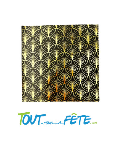 Lot de 16 serviettes GATSBY ANNÉE FOLLE 33 cm