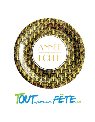 Lot de 8 assiettes 23 cm GATSBY Année folle