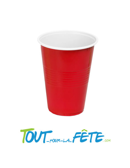 Lot de 10 gobelet Beer Pong Rouge 45cl