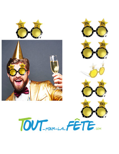 Lunettes joyeux anniversaire par âge