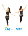 Set danseuse orientale collier, ceinture, boucle d'oreilles