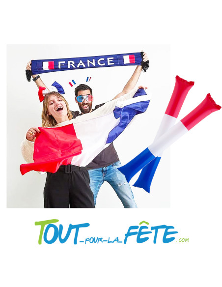 Bâton Gonflable Air bang Tap Tap Bleu, Blanc, Rouge