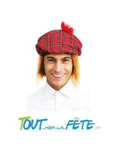 Béret écossais avec cheveux