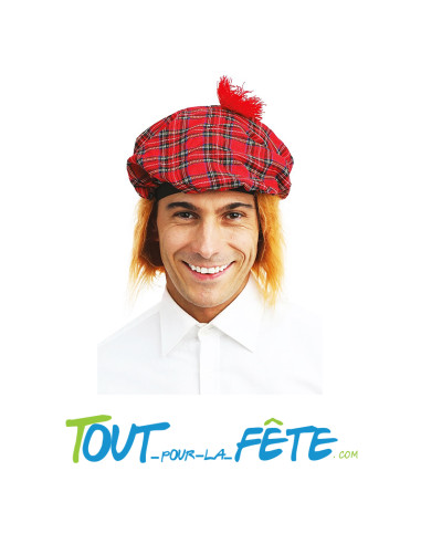 Béret écossais avec cheveux