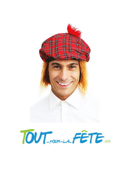 Béret écossais avec cheveux