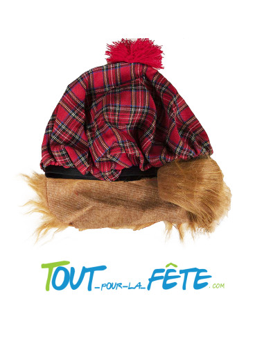 Béret écossais avec cheveux