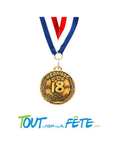 Médaille d'or joyeux anniversaire par âge 2