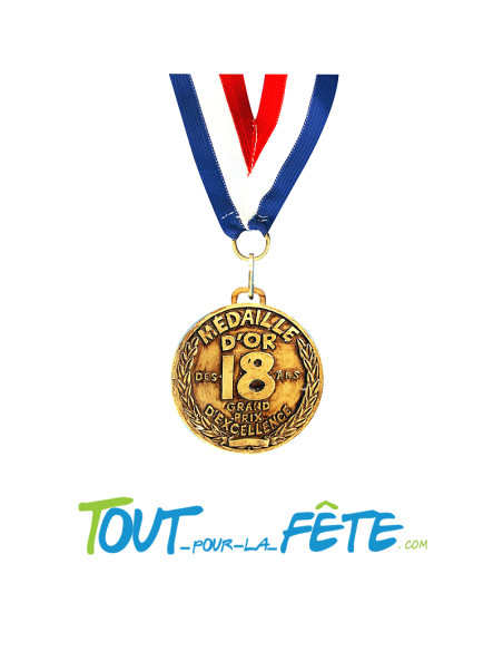 Médaille d'or joyeux anniversaire par âge