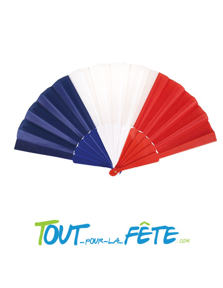 Eventail tricolore Bleu, Blanc, Rouge