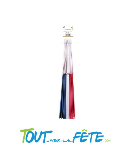 Eventail tricolore Bleu, Blanc, Rouge