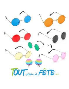 Lunettes Hippie ronde plusieurs coloris